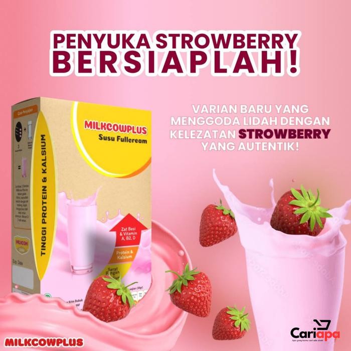 

(Expert) MILKCOWPLUS Susu Tinggi Dan Gemuk Badan Tambah Nafsu Makan Strawberry 500 gram