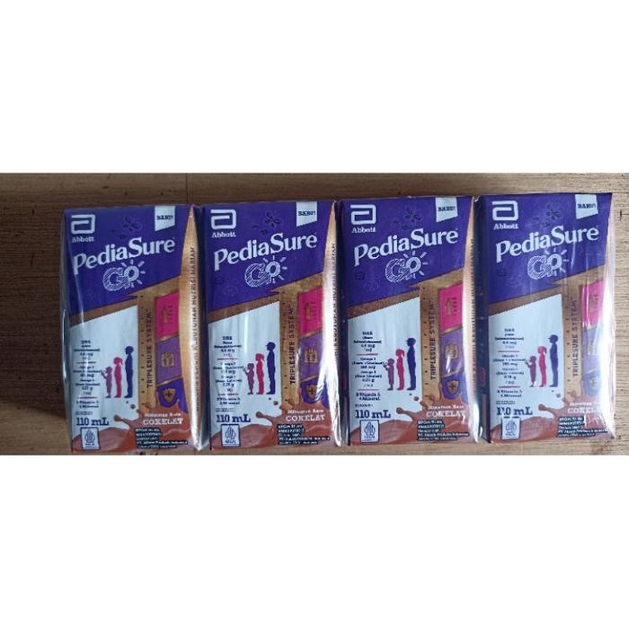 

(Expert) Pediasure Go susu UHT vanila coklat 110ml 4 PCS exp feb 25 free bubble