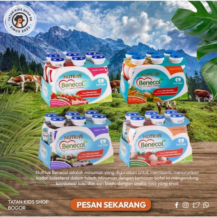 

(Expert) Susu Nutrive benecol untuk kolesterol 6 botol Nutrive Fibershoot Yougurt