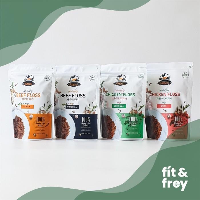 

(Expert) GRANDVILLE Abon Sapi Ayam Asli 100g - Crunchy Beef Chicken Floss-Mpasi