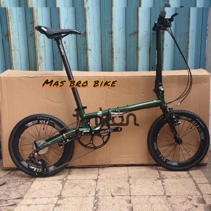 Sepeda lipat fnhon gust vbrake 9 speed termurah new rakit folding bike fnhon