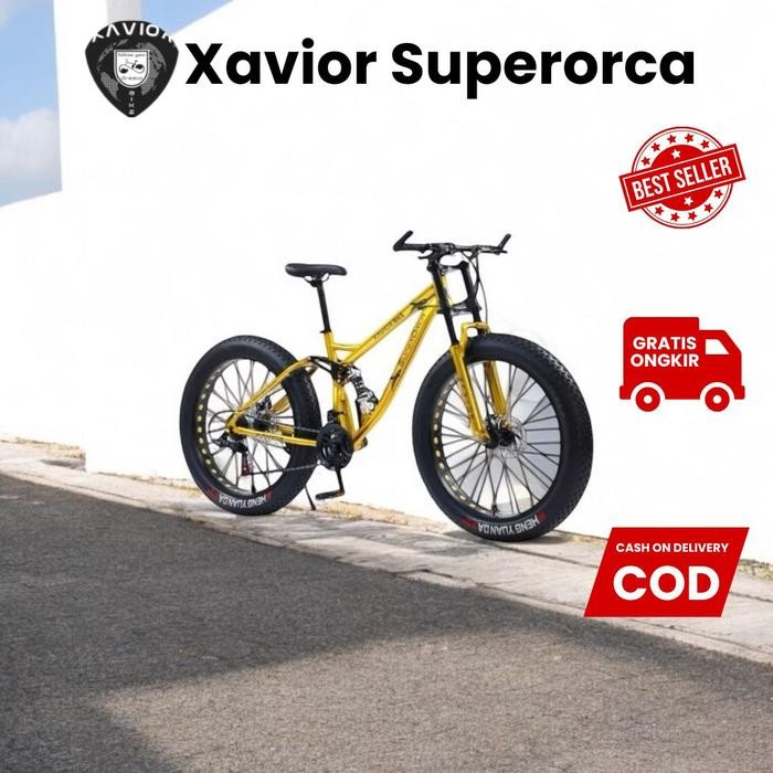 Sepeda MTB Fat Bike 26 inch Xavior XVCM SUPERORCA Double Suspension