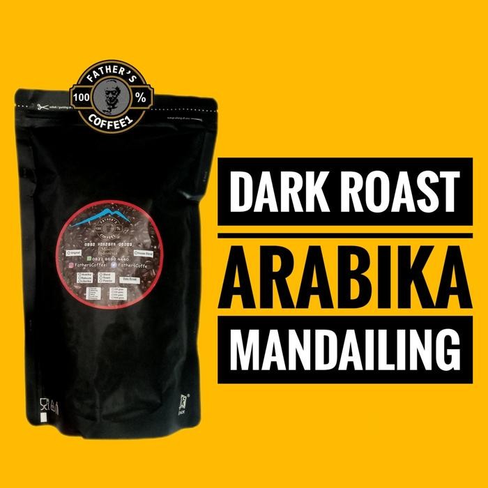

Kopi Arabika Mandailing Biji/Bubuk Dark Roast 1Kg,500gram,250gram 100% Arabika Rasanya Khas Strong