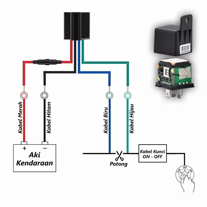 Gps Motor Mini Tracker Matikan Mesin Lacak Jarak Jauh Anti Maling