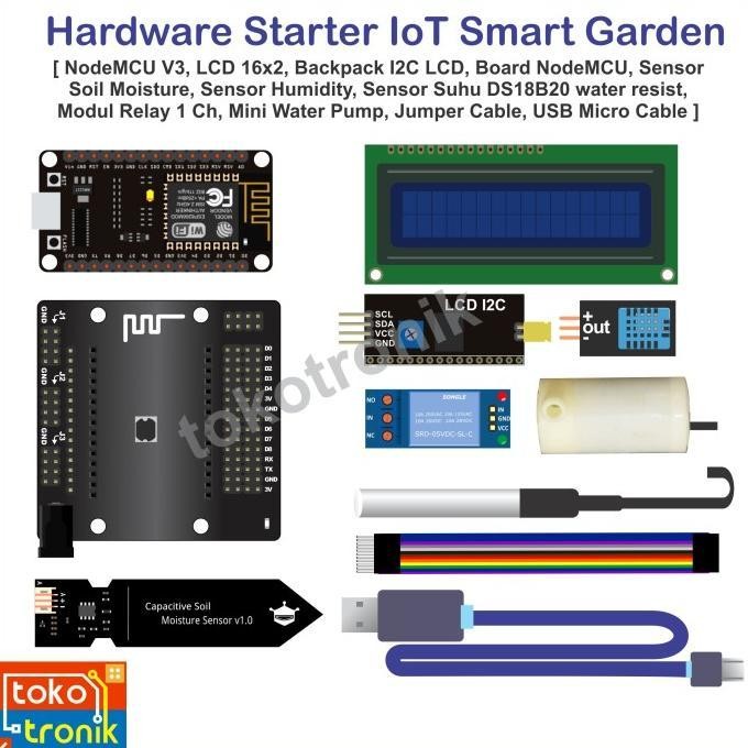 [ BARU ] STARTER IOT SMART GARDEN - KIT IOT PENYIRAM TANAMAN OTOMATIS
