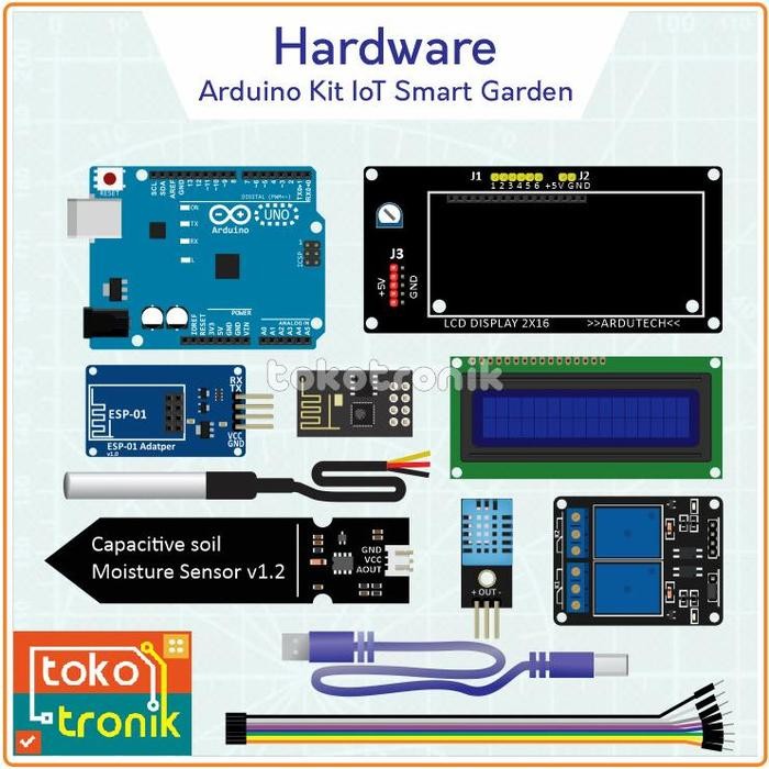 ARDUINO IOT SMART GARDEN - KIT ARDUINO IOT PENYIRAM TANAMAN OTOMATIS