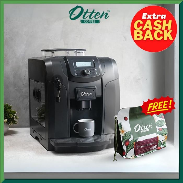 Paket Mesin Kopi Otomatis - Otten Fully Automatic Coffee Machine 715 Free Kopi Crema Espresso 500Gr
