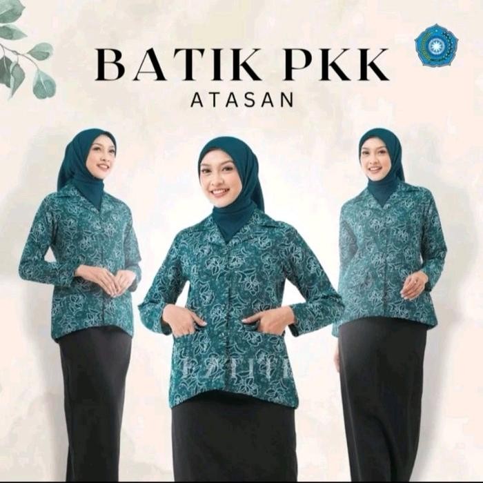 Cuci Gudang BAJU PKK WANITA NASIONAL TERBARU WARNA HIJAU TOSCA LAPIS FURING PREMIUM
