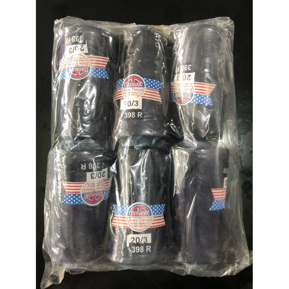 [Expert] Benang Jahit Jeans Toyolon 20/3 5000 yard (per lusin)