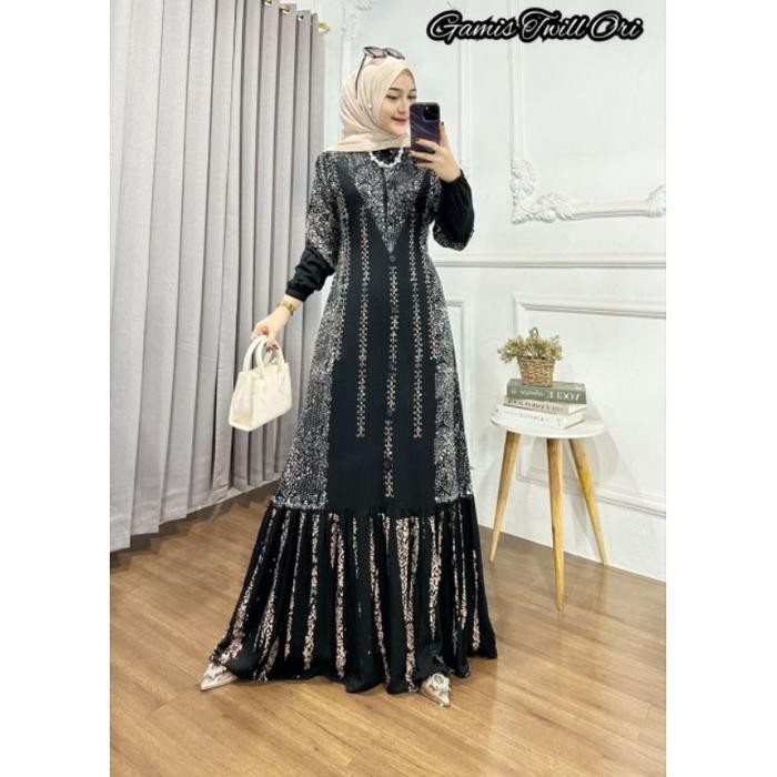 gamis twill gamis twill ori baju jumbo ld 130 gamis twill jumbo gamis motif gamis twill rayon ori