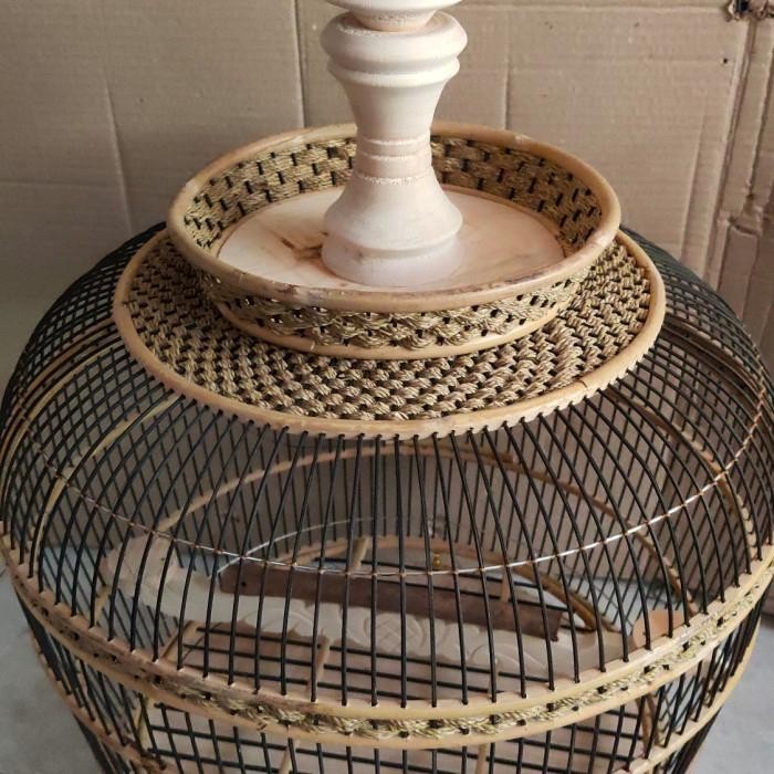 Sangkar Puter Tekukur Rajut Rotan