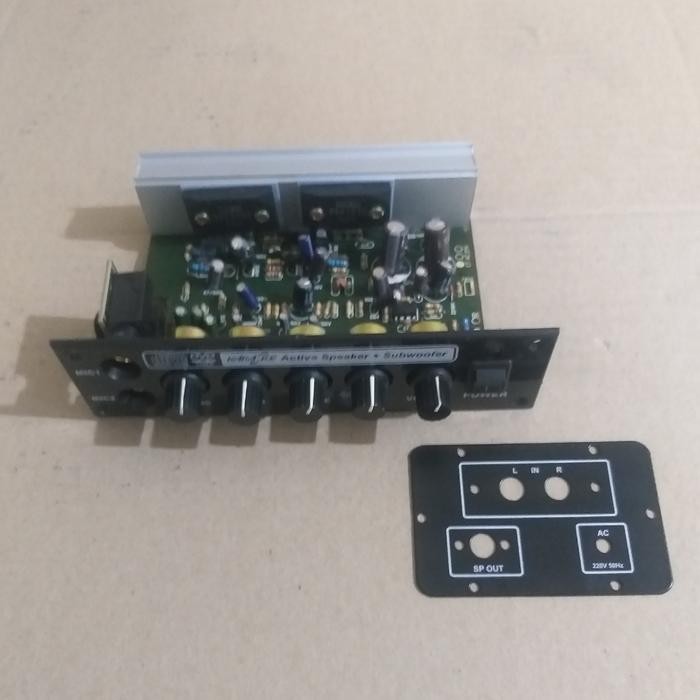 Kit Active Speaker Amplifier 500Watt Sanken A1216/ C2922 5Dy 2 Mic + Subwoofer