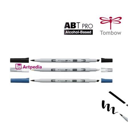 

tombow abt pro colour dual brush pen black , gray and blue pro series kode 1283