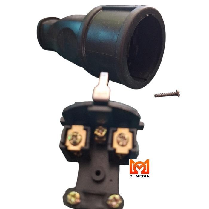 (Expert) COLOKAN LISTRIK / STEKER KARET WATERPROOF MALE - FEMALE 1 SET