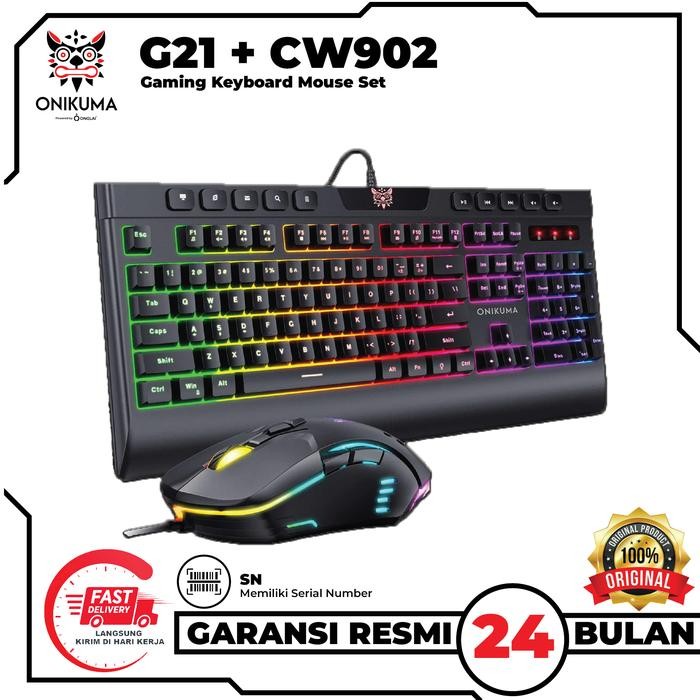 (Expert) ONIKUMA G21 + CW902 Gaming Keyboard & Mouse Set