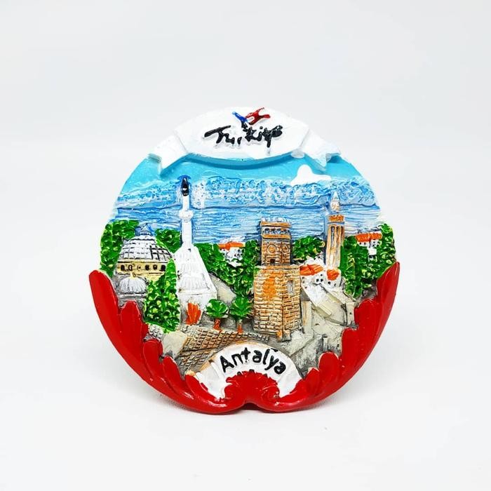 Fridge Magnet Tempelan Kulkas Souvenir Negara Turkey Turkiye Turki Antalya Istanbul Turki 108