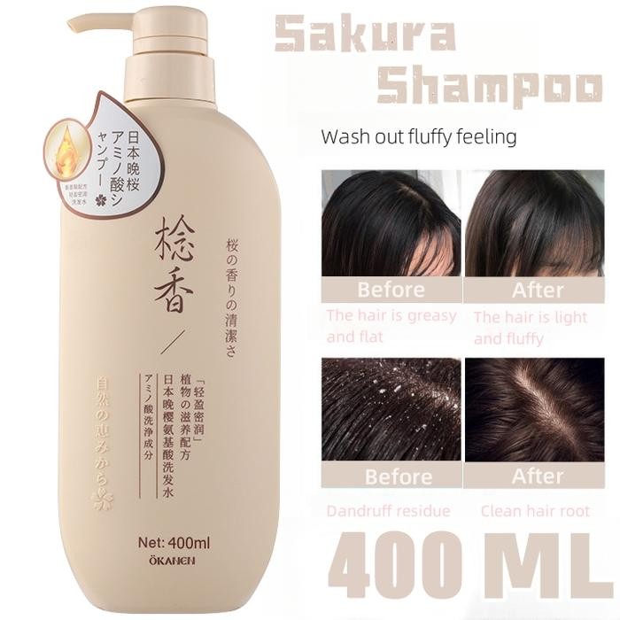 TS_ SAKURA SHAMPOO OKANEN/SAMPO SAKURA/shampoo jepang 400ml shampoo anti ketombe JAPANESE SHAMPOO