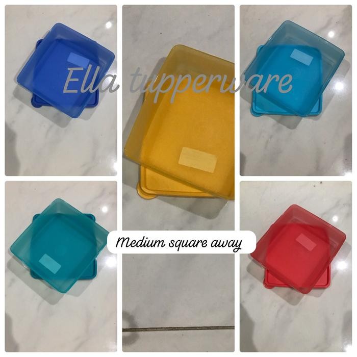 kotak makan tanpa sekat medium square away tupperware