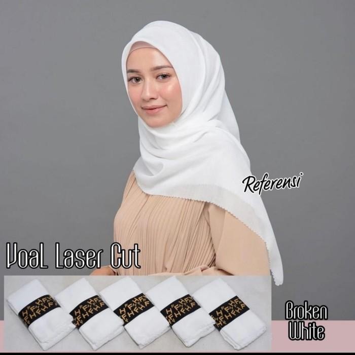(Expert) Hijab Jilbab Kerudung Segiempat Katun Voal FH Denay Lc Polos uk 115