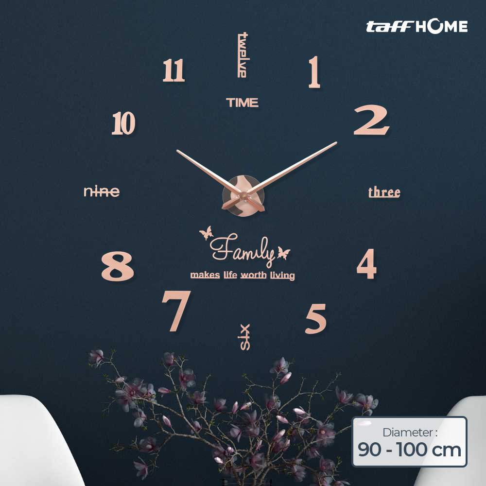 

TaffHOME Jam Dinding Besar DIY Giant Wall Clock 100cm - JM-01