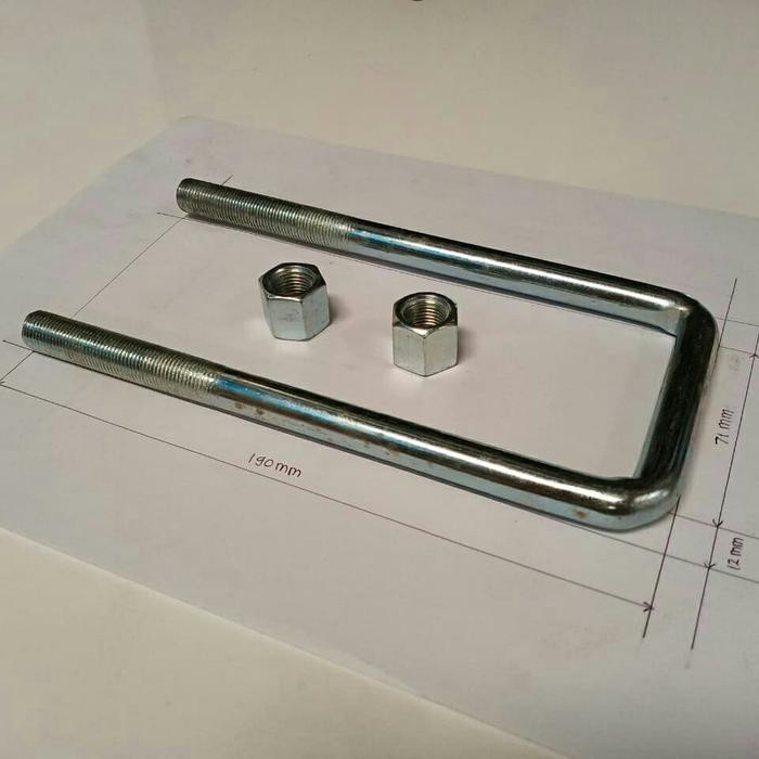 Spring U Bolt Baut Dudukan Shock Breaker Panjang Triton Kode 013