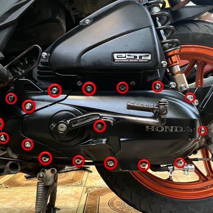 BAUT CVT SET SCOOPY BEAT ESP 2016/2019 STAINLESS 2KUNCI HENG ORIGINAL (17BAUT)