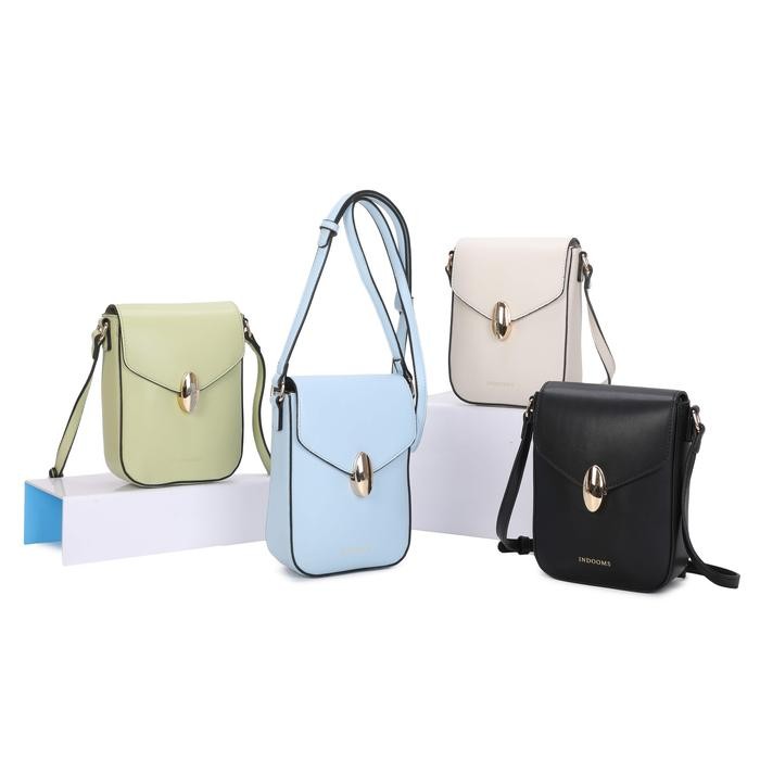 INDOOMS Sling Bag Shoulder Bag Hand bag Wanita elegan korean buttonscarves bag Tas mini Tas ponsel