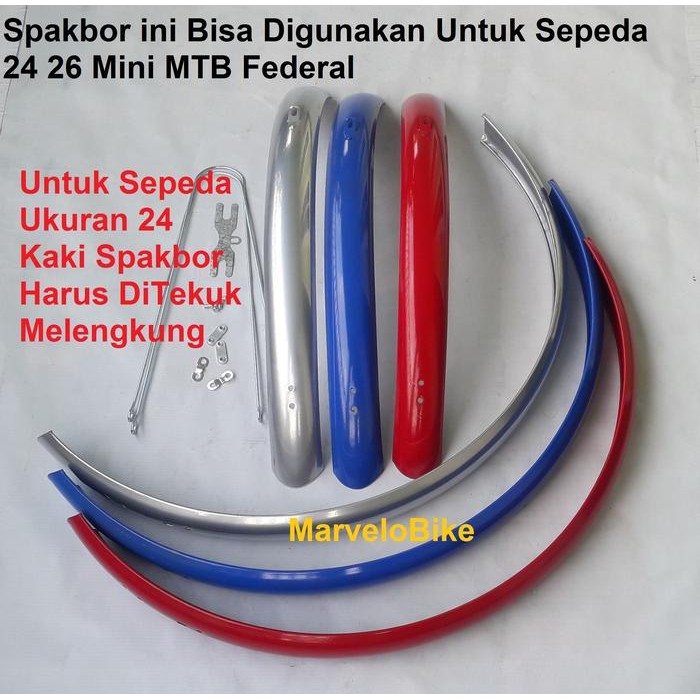 Fender Spakbor Sepeda 24 26 Mini Mtb Federal Inter Besi