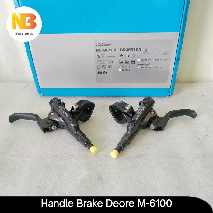 Brake Lever Shimano Deore M6100 Handle Brake Kiri Kanan Tuas Rem Sepeda Lipat Mtb Federal Gravel