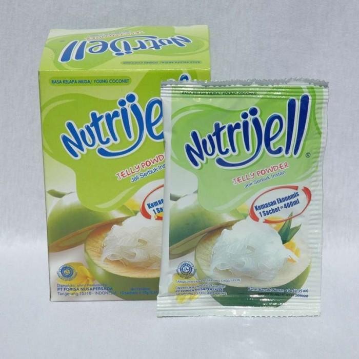 

DIJUAL PER BOX ISI 12 SACHET YAITU NUTRIJEL KELAPA MUDA KEMASAN EKONOMIS 10 GRAM x 12 SACHET ( 1 BOX