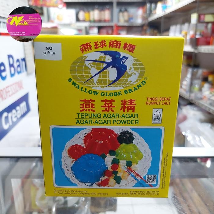 

agar agar swallow globe brand (putih) 1 dus isi 12pcs grab gojek