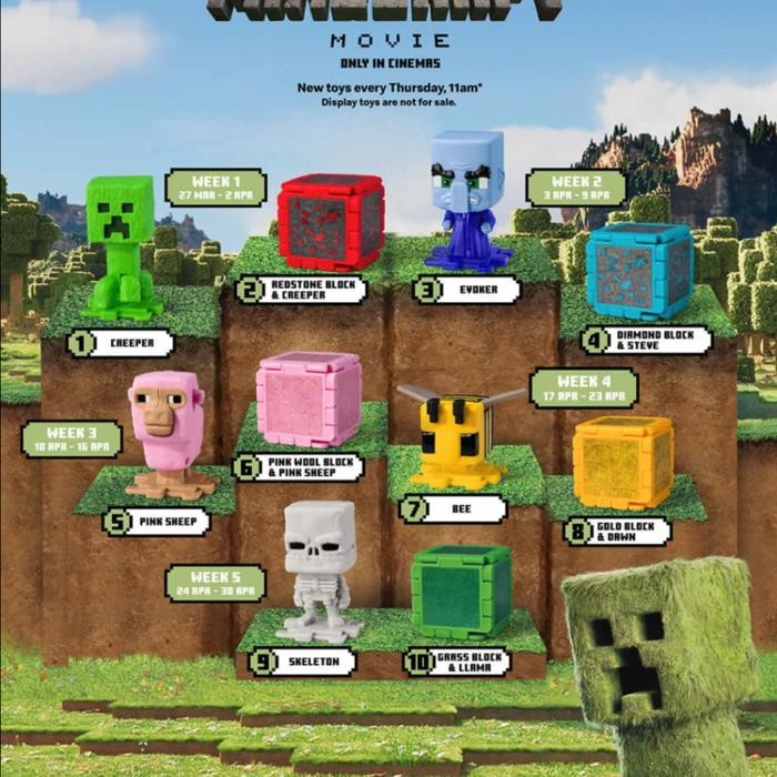 BRG BARU Mcdonald x Minecraft Happy Meal Mcd Mcdonalds Minecraft movie