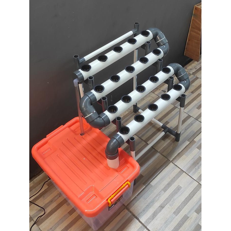 Set Lengkap Hidroponik 20 Hole NFT