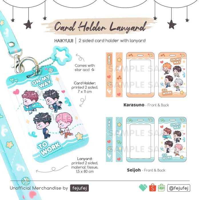 

Ready- [Fejufej] Haikyuu Id Card Holder Lanyard Tempat Kartu Photocard
