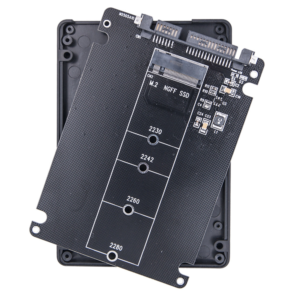 SATA3.0 6Gbps M.2 NGFF SSD To SATA3 Adapter Card M2 NGFF SSD To SATA3.0 External Hard Drive Box Hard