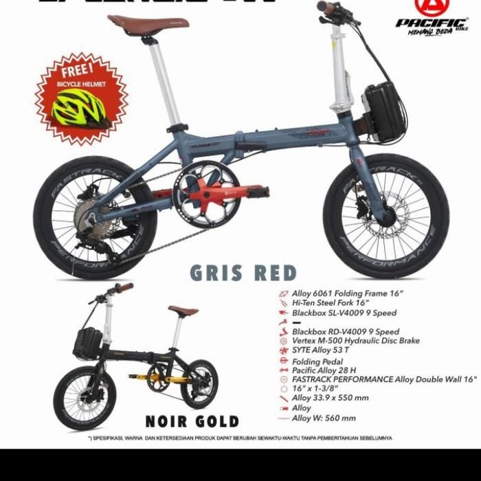 Sepeda Lipat Pacific Splendid 500 16 Inch Free Tas Dan Helm