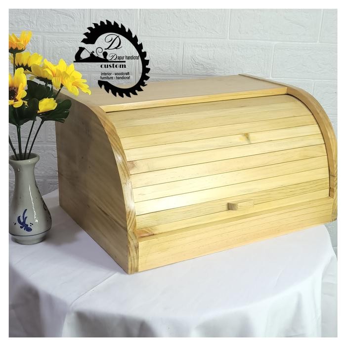 Slide Box Tempat Roti Kayu Estetik / Rak Serbaguna Pasti Diskon