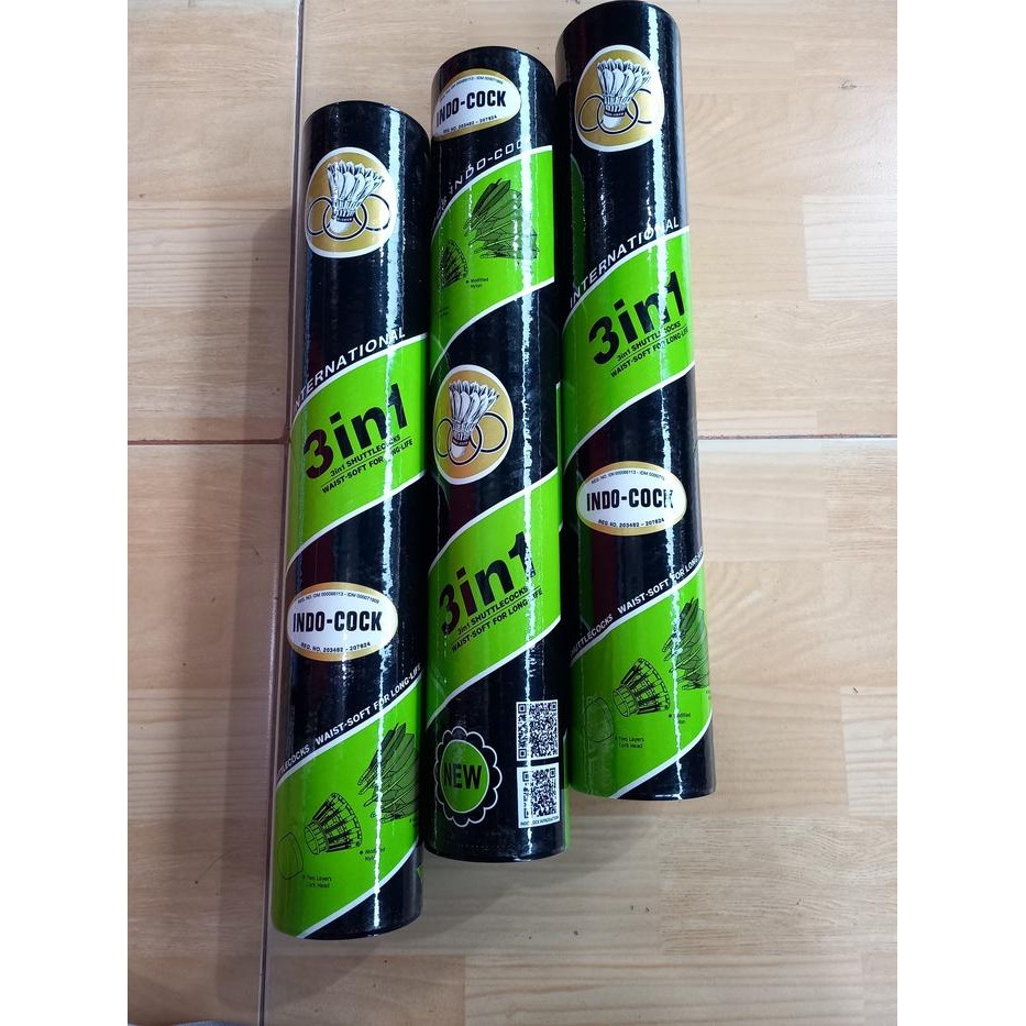 shuttlecock indocock 3 in 1 hijau