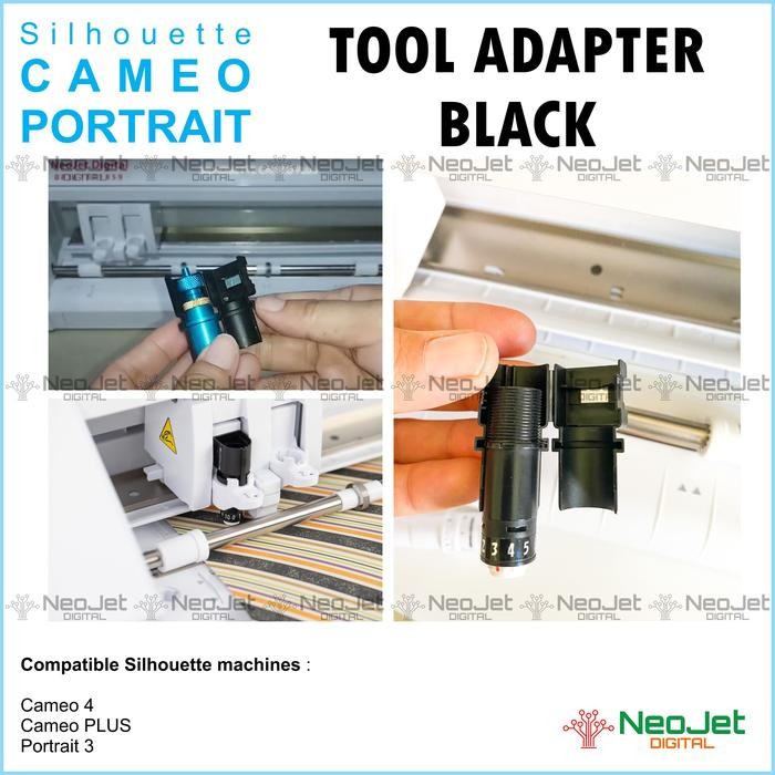 

SILHOUETTE TOOL ADAPTER BLACK HITAM CAMEO 4 PLUS PRO PORTRAIT 3 KODE 1152