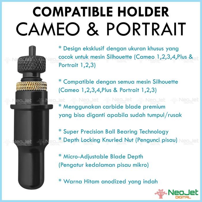 

BLADE HOLDER + PISAU MURAH MESIN CUTTING STICKER CAMEO PLUS COMPATIBLE KODE 877