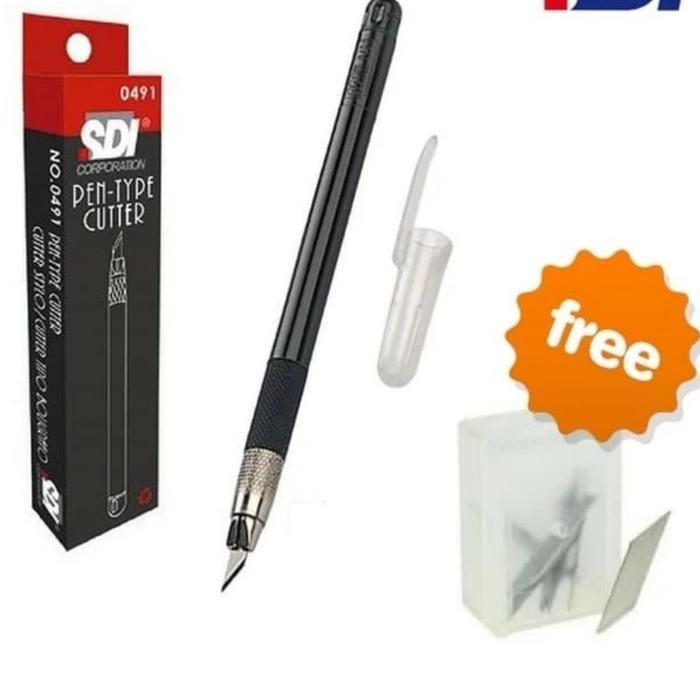 

SDI ART KNIFE + FREE REFILL / PEN TYPE CUTTER SDI 0491 KODE 432