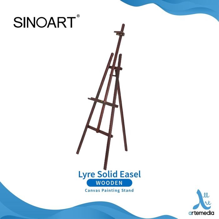 

HOT SALE! Unik Easel Lukis Sinoart Lyre Solid Wood Canvas Painting Stand Limited