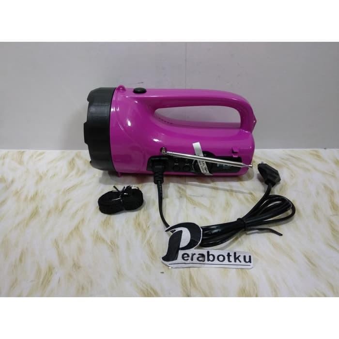 [Expert] Emergency Lampu Senter Cas + Radio FM Fox GF 627 / Senter Charger 3W