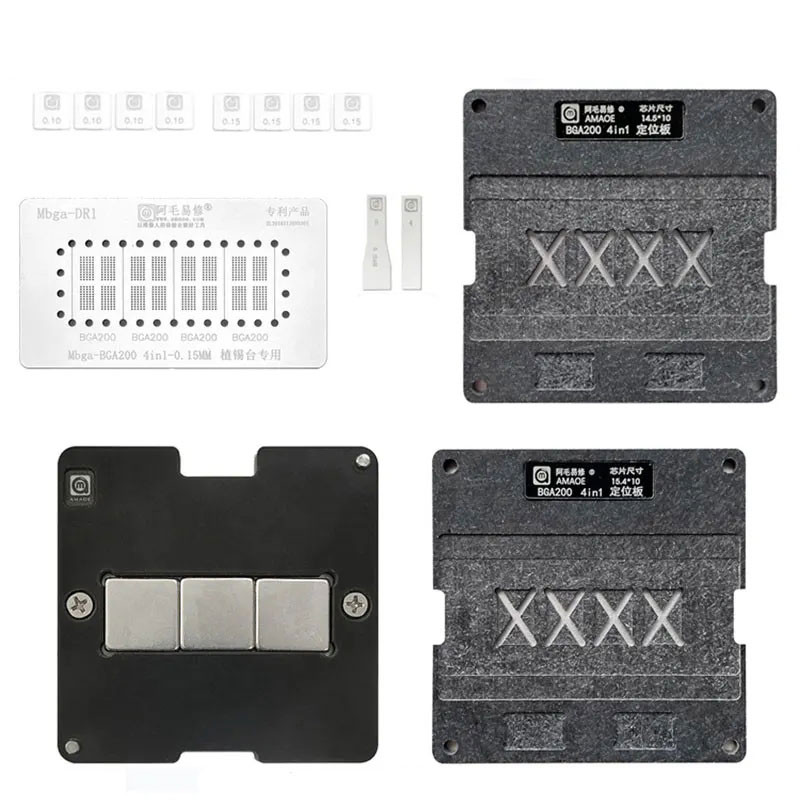 ⚠️ STOK TERBATAS  Planting Tin Platform BGA Reballing Stencil Set For DDR IC Chip Chipest BGA-200 BG