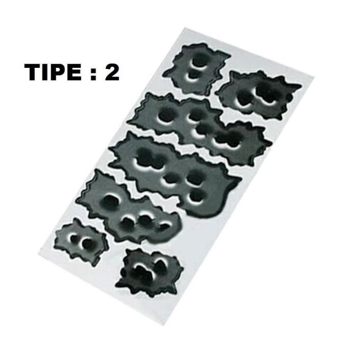 (Expert) STIKER MOBIL 3D LUBANG PELURU