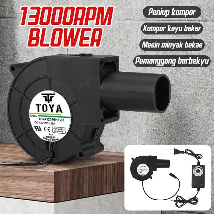 Toya Blower Mini For Kalan Dc 12V 13000Rpm Bbq Blower Fan Blower Machine Blower Cooking Air Blower