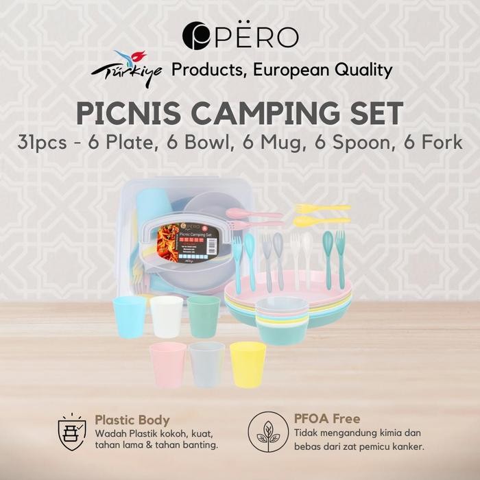Baha - [Exclusive Koko Panci] Pero Picnic Camping Set / Set Kotak Penyimpanan Makanan Plastik