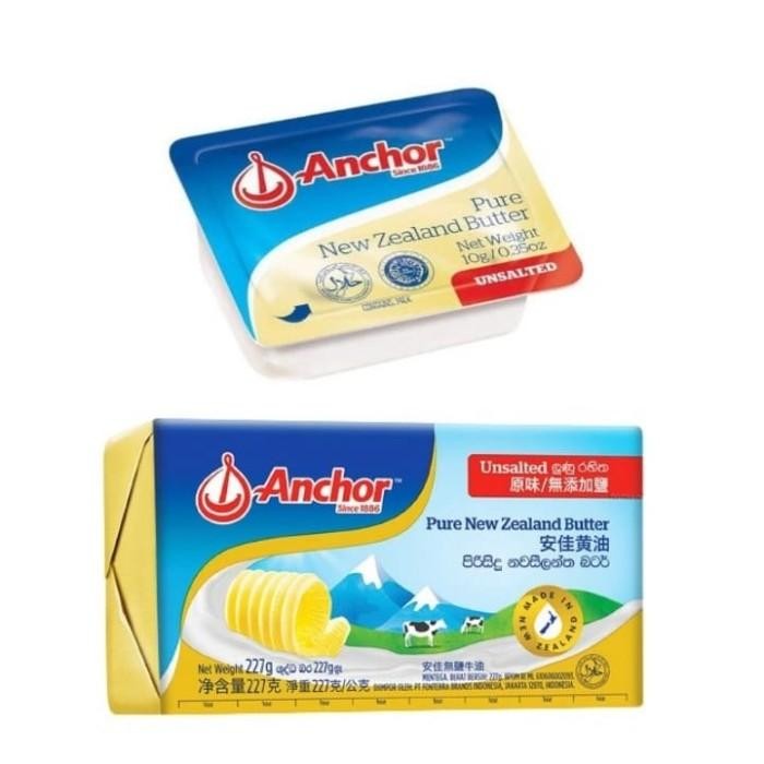 

Butter Anchor Unsalted New Zealand - Minidish isi 10 & Butter 227gr