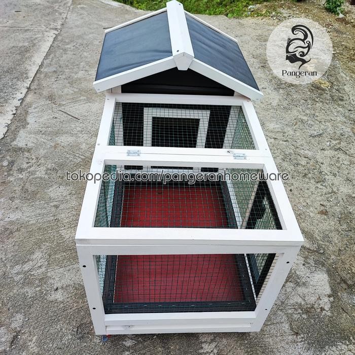 KANDANG KELINCI / RUMAH KELINCI KAYU UKURAN MINI INDOOR OUTDOOR