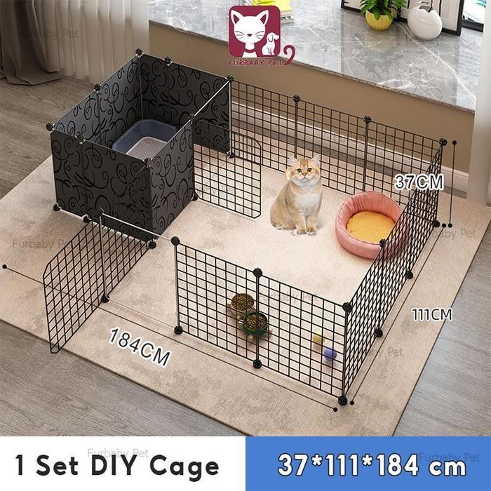 1 SET KANDANG KUCING ALUMUNIUM 6KAMAR PAGAR KUCING TINGGI TINGKAT KANDANG KUCING KANDANG KUCING